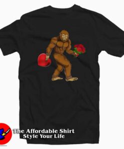Bigfoot Carry Heart and Rose T-Shirt Gift Valentine’s Day Bigfoot Carry Heart and Rose T-Shirt Gift Valentine’s Day