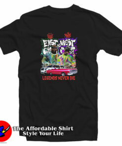 Biggie Smalls East Coast Vs Tupac Shakur West Coast Legends T-Shirt Biggie Smalls East Coast Vs Tupac Shakur West Coast Legends T-Shirt