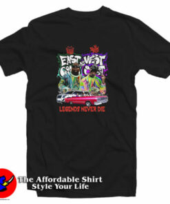 Biggie Smalls East Coast Vs Tupac Shakur West Coast Legends T-Shirt Biggie Smalls East Coast Vs Tupac Shakur West Coast Legends T-Shirt