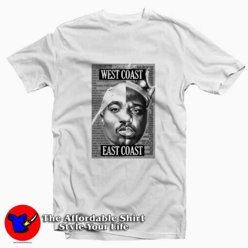 Biggie Smalls West Coast East The Notorious T-shirt On Sale