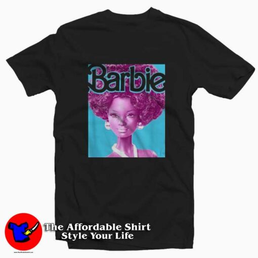 Black Barbie Afro Doll Graphic Unisex T-Shirt On Sale