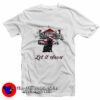 Black Cat Santa Let It Snow Christmas T-Shirt