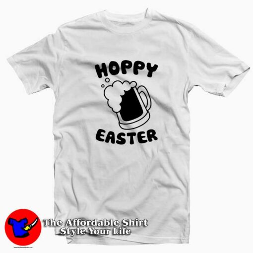 Black Hoppy Easter T-Shirt For Gift Easter