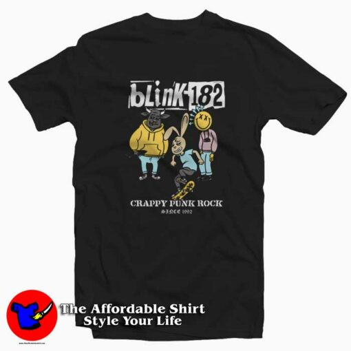 Blink-182 Crappy Punk Rock Vintage Graphic T-Shirt On Sale