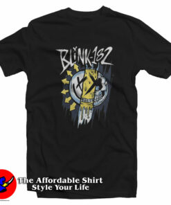 Blink-182 Mixed Up Logo Graphic Unisex T-Shirt On Sale Blink-182 Mixed Up Logo Graphic Unisex T-Shirt On Sale