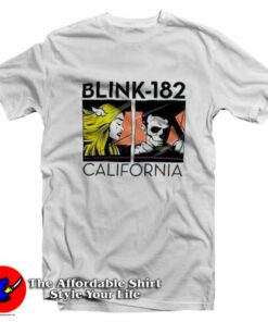 Blink-182 North American Tour Off White T-Shirt On Sale Blink-182 North American Tour Off White T-Shirt On Sale