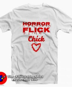 Bloody Horror Flick Chick Horror Movie Unisex T-shirt On Sale