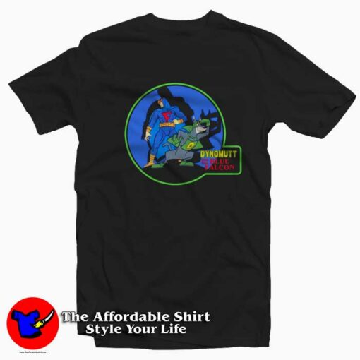 Blue Falcon & Dynomutt Cartoon 70’s T-shirt On Sale