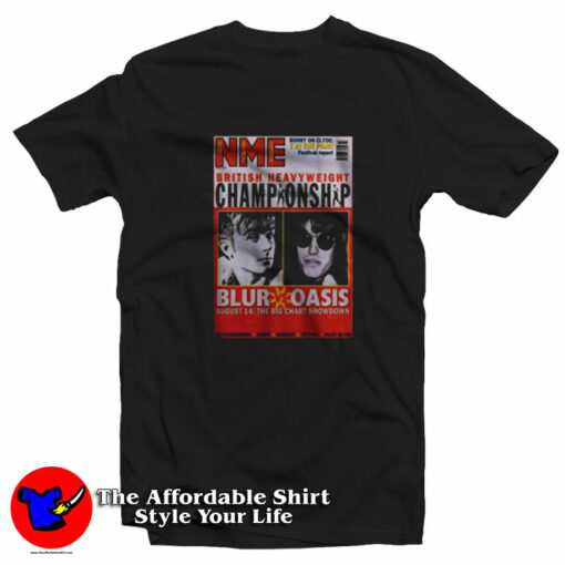 Blur Vs Oasis British Heavyweight Champioship T-Shirt On Sale