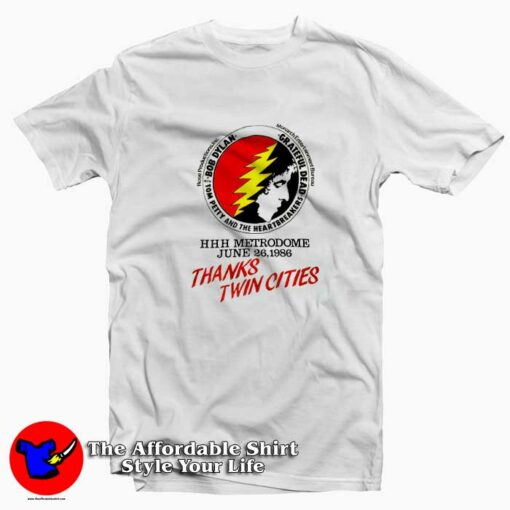 Bob Dylan Grateful Dead Heartbreakers T-shirt On Sale