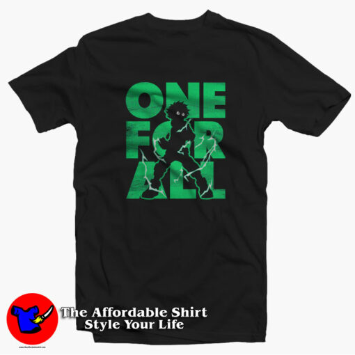 Boku No Hero My Hero Academia One For All T-shirt On Sale