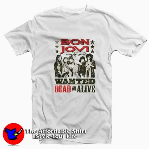 Bon Jovi Wanted Dead or Alive Vintage Unisex T-shirt On Sale