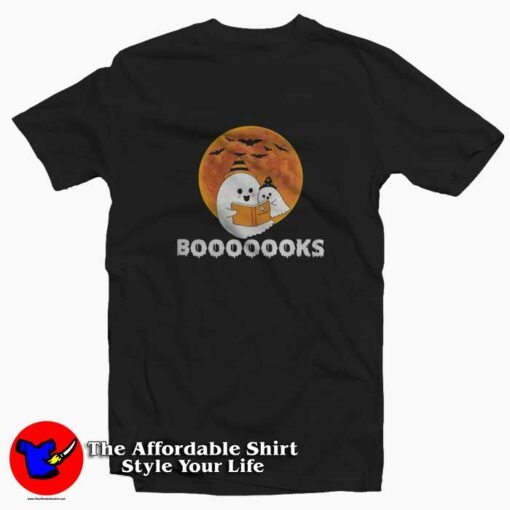 Booooooks Shirt Boo Read Books Halloween T-shirt On Sale