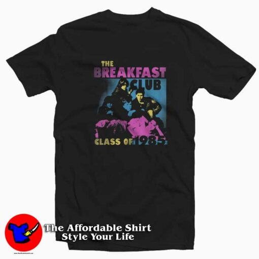 Breakfast Club Class Of 85 Stencil Portrait T-shirt On Sale