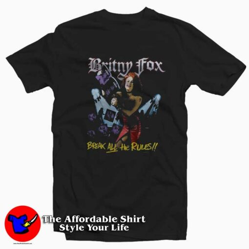 Britny Fox Break All The Rules Tour Graphic T-Shirt On Sale