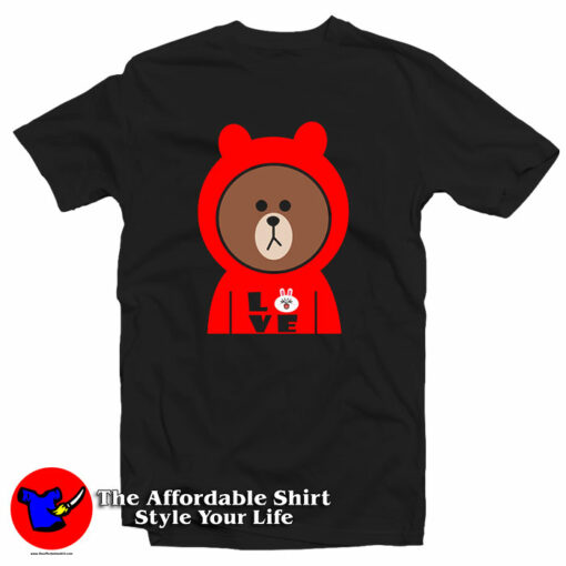 Brown Bear Cony Bunny Rabbit I Love Cony T-Shirt