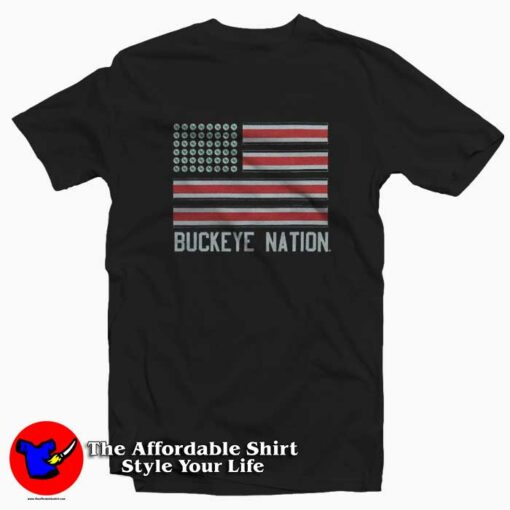 Buckeye Nation Flag Graphic Unisex T-Shirt On Sale