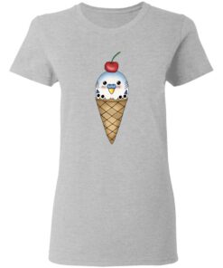 Budgie in ice cream cone shirt 3