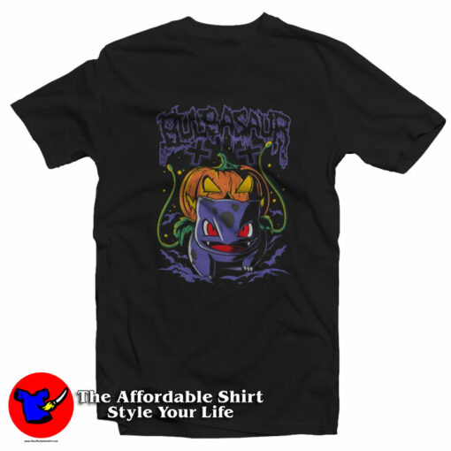 Bulbasaur Halloween Metalhead Funny T-Shirt On Sale