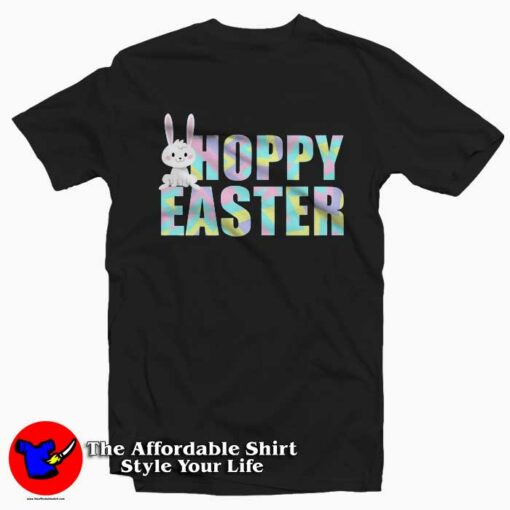 Bunny Hoppy Easter Colorful T-Shirt For Gift Easter