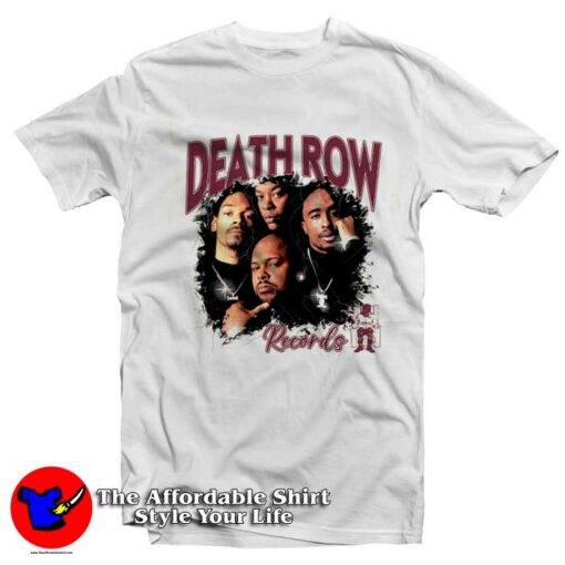 Burgundy 5s Shirt Death Row Records Graphic T-shirt On Sale