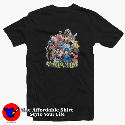 Capcom Charcaters Mega Man Street Fightee T-shirt On Sale