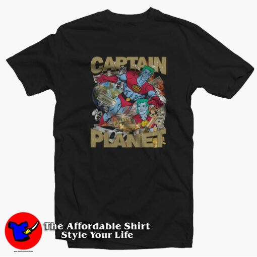 Captain Planet Cartoon Superstar Hip-Hop T-shirt On Sale