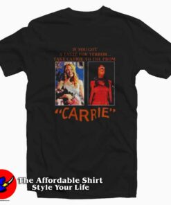Carrie Horror Movie Vintage Retro Unisex T shirt On Sale 1