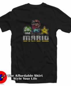 Cartoon Funny Super Mario 8 Bit Peace Unisex T-Shirt On Sale 1 Cartoon Funny Super Mario 8 Bit Peace Unisex T Shirt On Sale 2