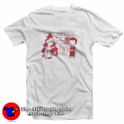 Cartoon Santa Claus Is Coming T-Shirt