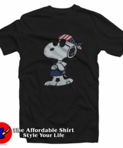 Cartoon Vintage Funny American Snoopy T Shirt On Sale 2