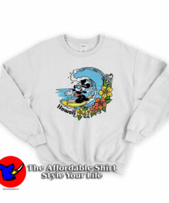 Cartoon Vintage Mickey Mouse Surfing Hawaii Sweatshirt On Sale 1