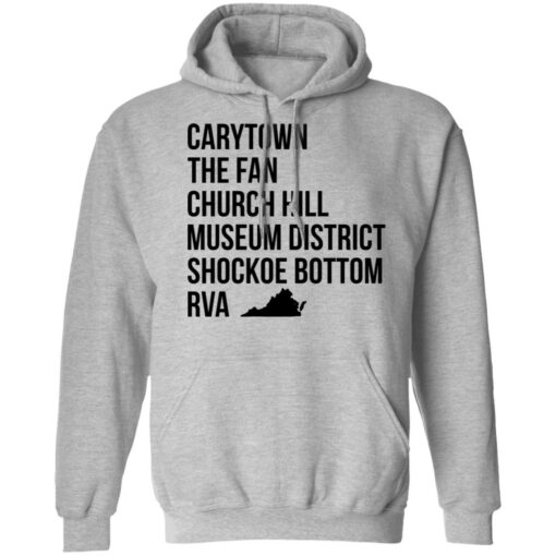 Carytown the fan church hill museum district shockoe bottom rva shirt