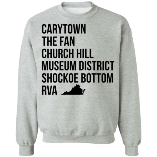 Carytown the fan church hill museum district shockoe bottom rva shirt