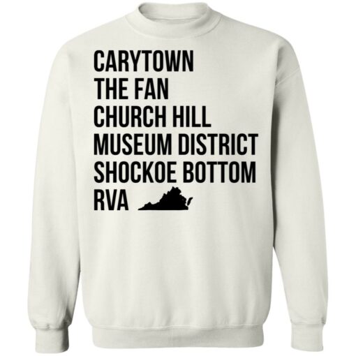 Carytown the fan church hill museum district shockoe bottom rva shirt