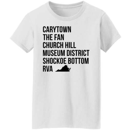 Carytown the fan church hill museum district shockoe bottom rva shirt