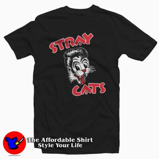 Cat Head Logo Stray Cats  T Shirt For Men Or Women