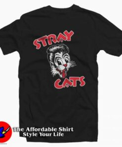 Cat Head Logo Stray Cats  T Shirt For Men Or Women