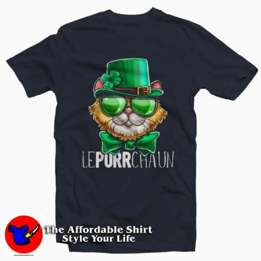 Cat Leprechaun Shamrock T-Shirt Gift St Patrick’s Day