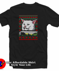 Cat Meme Dinner Ugly Christmas Funny T Shirt 2