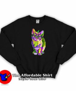 Cat Wearing Carnival Mask Mardi Gras Sweatshirt On Sale 1 Cat Wearing Carnival Mask Mardi Gras Sweatshirt On Sale 2