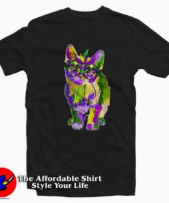 Cat Wearing Carnival Mask Mardi Gras T-shirt On Sale 1 Cat Wearing Carnival Mask Mardi Gras T shirt On Sale 2