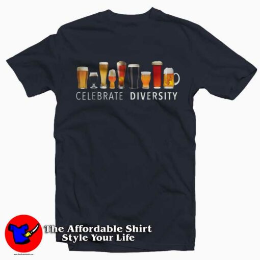 Celebrate Diversity Craft Beer Drinking T-Shirt For Gift Irish Day