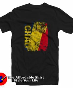 Chad Flag Vintage Distressed Unisex T Shirt On Sale 2
