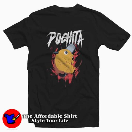 Chainsaw Man Pochita Funny Graphic T-Shirt On Sale