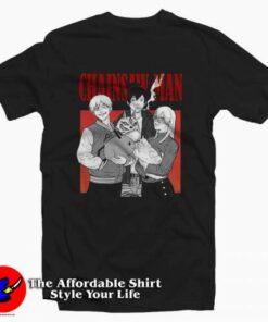 Chainsaw Man Three Devil Hunters Graphic T-Shirt On Sale Chainsaw Man Three Devil Hunters Graphic T-Shirt On Sale
