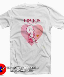 Charlie Brown Snoopy Love is a Best Friend T Shirt On Sale 1