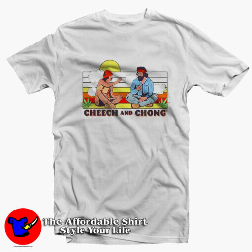 Cheech And Chong Sunset Smoke Buds T-shirt On Sale