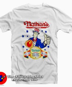 Chestnut Nathans Hot Dog Eating Contest T Shirt On Sale 1