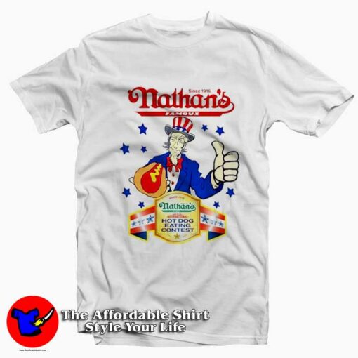 Chestnut Nathans Hot Dog Eating Contest T-Shirt On Sale